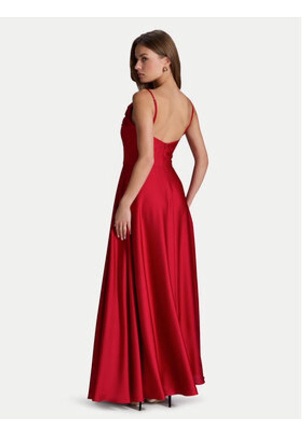 Swing Sukienka wieczorowa 5AI13600 Czerwony Slim Fit. Kolor: czerwony. Materiał: syntetyk. Styl: wizytowy