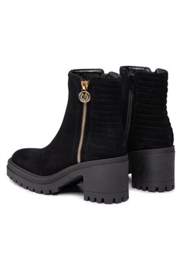 Pollini Botki SA21198G0HTA0000 Czarny. Kolor: czarny. Materiał: skóra, zamsz