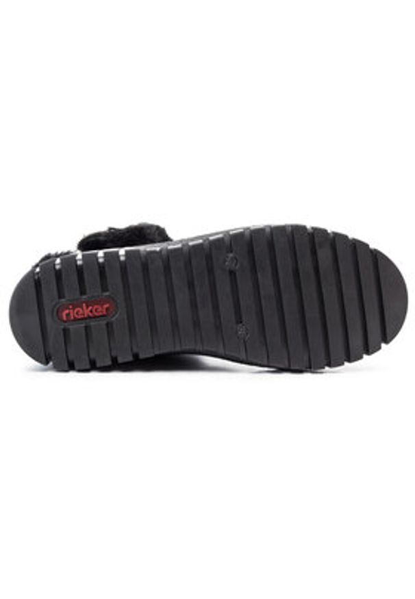 Rieker Botki Y3470-00 Czarny. Kolor: czarny. Materiał: skóra, zamsz