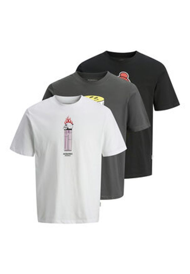 Jack & Jones Komplet t-shirtów Holiday Skull 12294420 Kolorowy Regular Fit. Materiał: bawełna. Wzór: kolorowy