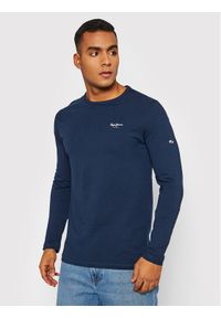 Pepe Jeans Longsleeve Original Basic 2 PM508211 Granatowy Slim Fit. Kolor: niebieski. Materiał: bawełna. Długość rękawa: długi rękaw #1