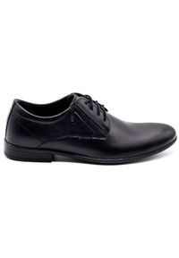 KOMODO Wizytowe buty męskie 850 czarny mat czarne. Okazja: na co dzień. Kolor: czarny. Styl: wizytowy #5