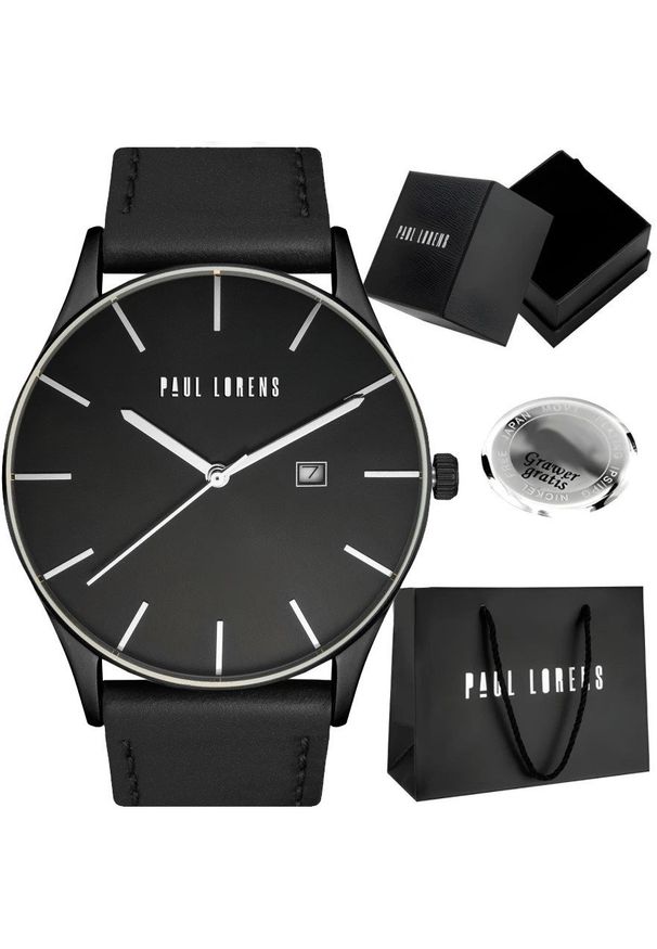 Zegarek męski Paul Lorens - LONGIO-1A5 Z GRAWEREM