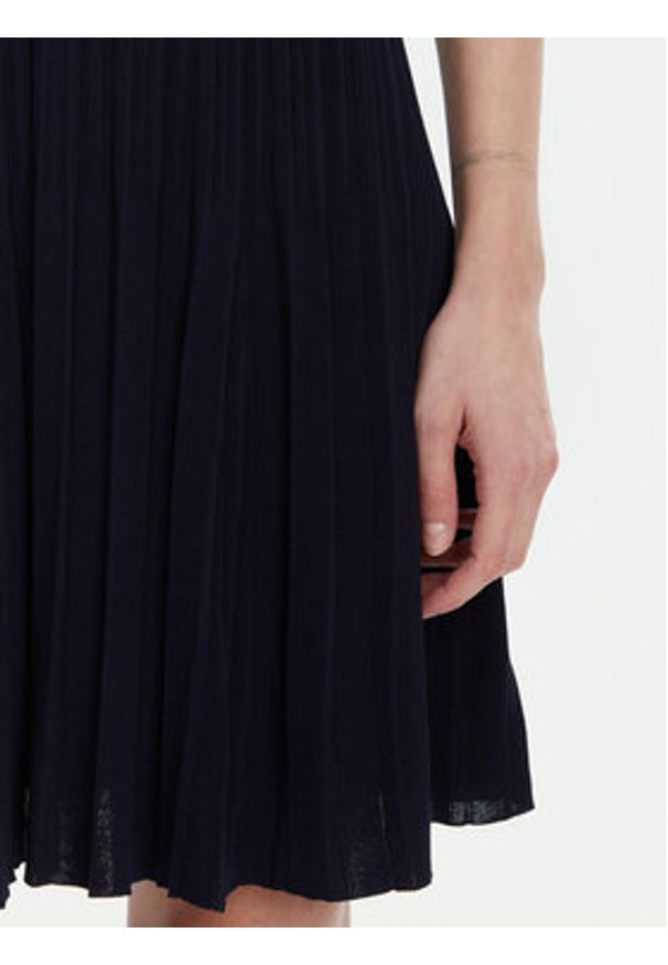 MICHAEL Michael Kors Sukienka dzianinowa MS5830OBFD Granatowy Slim Fit. Kolor: niebieski. Materiał: syntetyk