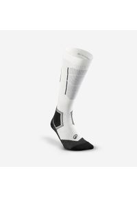WEDZE - Skarpety narciarskie dla dorosłych Wedze 500 Merino Wool z wełną merynosa. Kolor: czarny, biały, wielokolorowy. Materiał: wełna, poliester, poliamid, elastan. Sport: narciarstwo #1