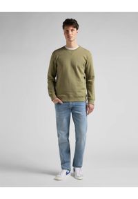 Lee - LEE PLAIN CREW SWS MĘSKA BLUZA BRINDLE GREEN L81ISPUA 112145596 #4