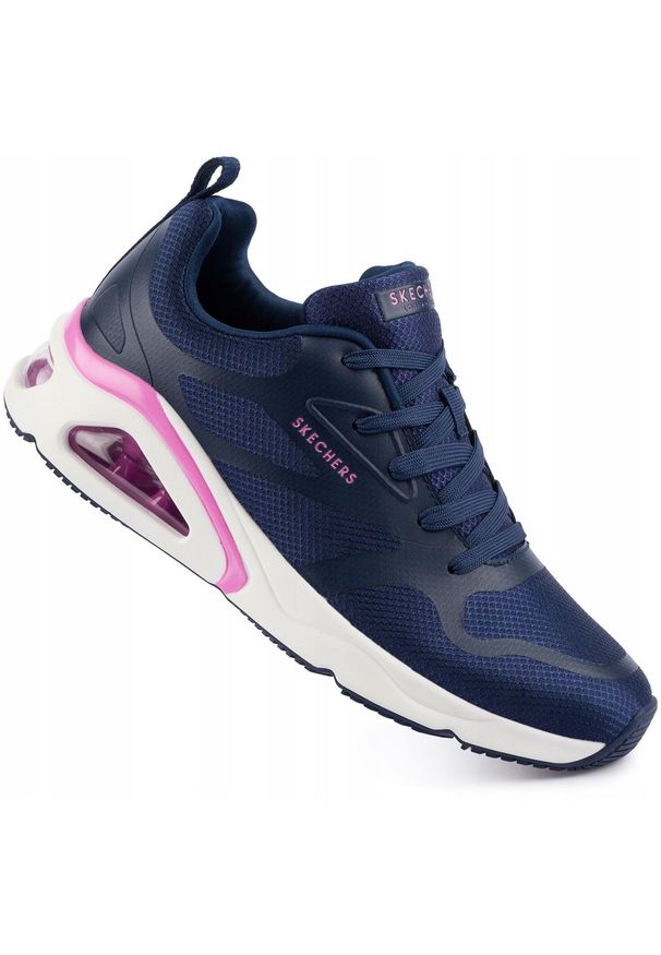 skechers - Damskie buty sportowe do biegania Skechers Tres Air Uno. Kolor: niebieski. Model: Skechers Sport. Sport: turystyka piesza