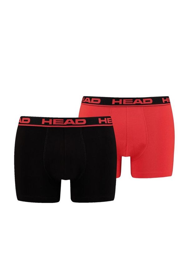 Bokserki męskie Head Basic Boxer 2 Pack. Kolor: czerwony, czarny, wielokolorowy