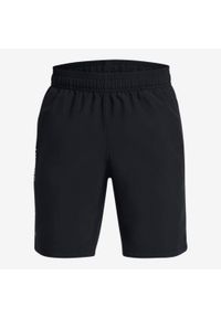 Spodenki dziecięce Under Armour Woven. Okazja: na uczelnię, na co dzień. Kolor: czarny. Materiał: materiał. Styl: casual, sportowy. Sport: joga i pilates, fitness #1