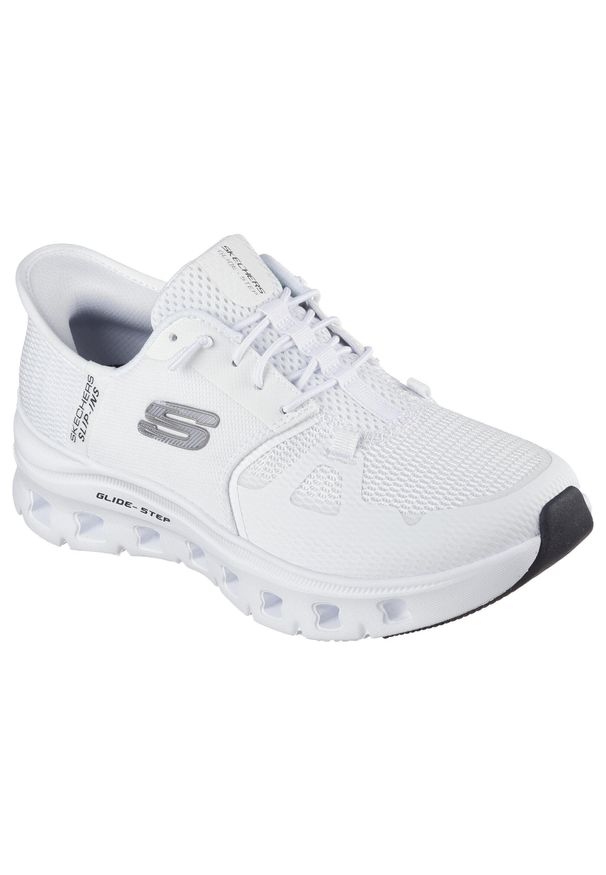 skechers - Kapcie SKECHERS GLIDE-STEP PRO Biały. Okazja: na co dzień. Kolor: szary, biały, wielokolorowy. Materiał: syntetyk, tkanina