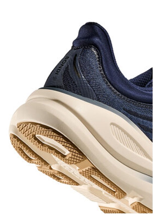 HOKA - Hoka Buty do biegania Bondi 9 Wide Granatowy. Kolor: niebieski. Materiał: materiał