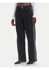 Adidas - adidas Jeansy adicolor Denim 3-Stripes JD3109 Czarny Loose Fit. Kolor: czarny