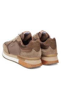 Pepe Jeans Sneakersy Rusper Glam W PLS600008 Brązowy. Kolor: brązowy. Materiał: materiał #3