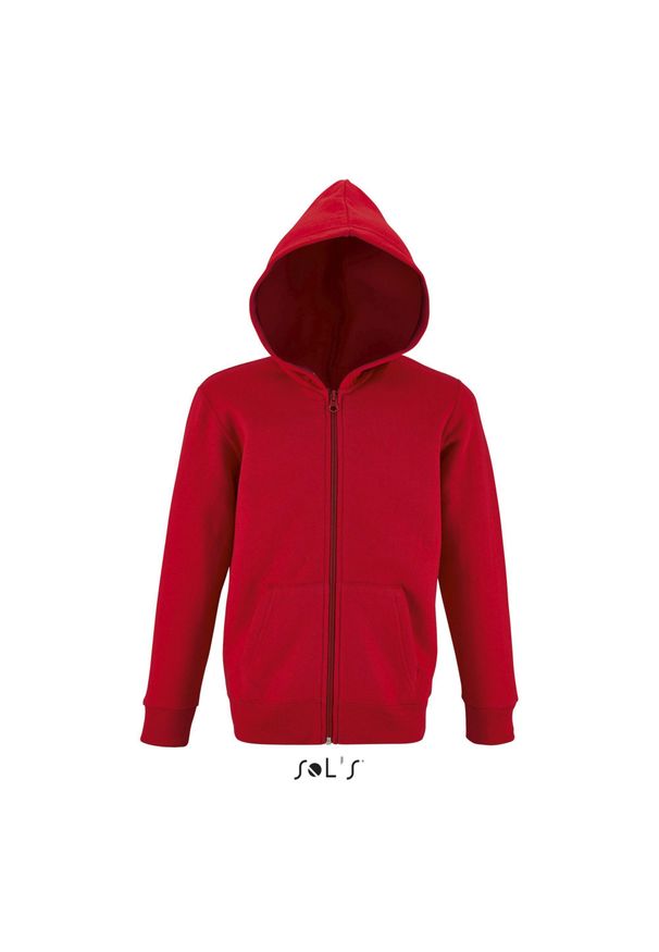 SOL'S - Bluza z kapturem dla dzieci Sol's Stone. Typ kołnierza: kaptur. Kolor: czerwony