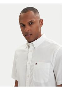 TOMMY HILFIGER - Tommy Hilfiger Koszula MW0MW42285 Biały Regular Fit. Kolor: biały. Materiał: bawełna #3
