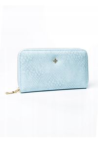 MILANO DESIGN - Pojemny portfel damski niebieski Milano Design. Kolor: niebieski. Materiał: skóra ekologiczna #1