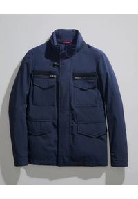 FAY - Granatowa kurtka z kieszeniami. Kolor: niebieski. Materiał: tkanina #6
