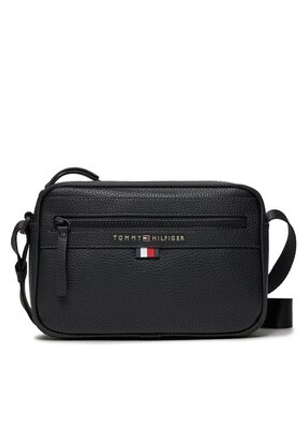 TOMMY HILFIGER - Tommy Hilfiger Saszetka Essential Pu Ew Reporter AM0AM12093 Czarny. Kolor: czarny. Materiał: skóra