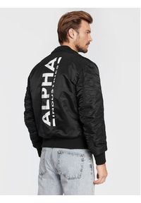 Alpha Industries Kurtka bomber Back Print 128113 Czarny Regular Fit. Kolor: czarny. Materiał: syntetyk. Wzór: nadruk #6