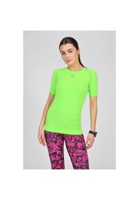 NESSI SPORTSWEAR - Koszulka z krótkim rękawem sportowa damska Nessi Sportswear Ultra. Kolor: zielony. Długość rękawa: krótki rękaw. Długość: krótkie
