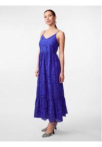 YAS Sukienka letnia Luma 26032686 Niebieski Regular Fit. Kolor: niebieski. Materiał: bawełna. Sezon: lato