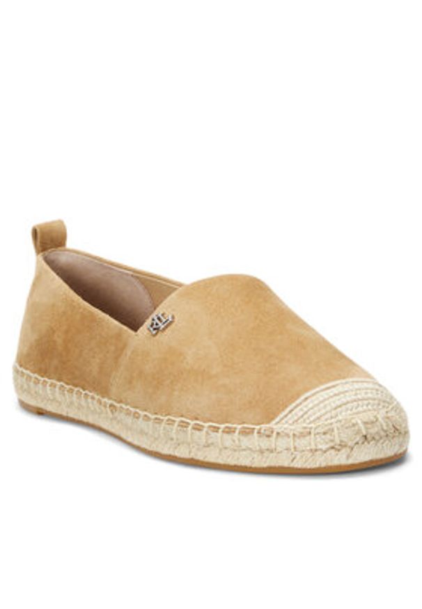 Lauren Ralph Lauren Espadryle 802943069001 Brązowy. Kolor: brązowy. Materiał: zamsz, skóra