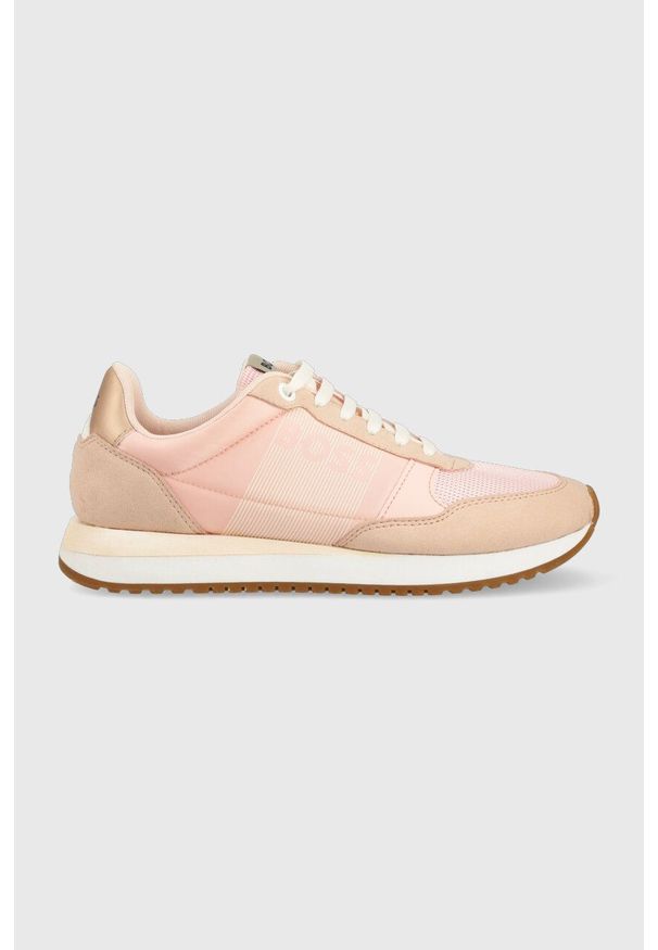 BOSS sneakersy Kai kolor różowy 50493249. Nosek buta: okrągły. Kolor: różowy. Materiał: guma