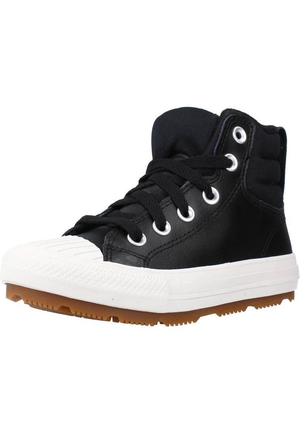 Converse - Buty CONVERSE CHUCK TAYLOR ALL STAR BERKSHIRE BOOT HI Czarny. Okazja: na co dzień. Kolor: czarny. Materiał: tkanina, skóra. Model: Converse All Star