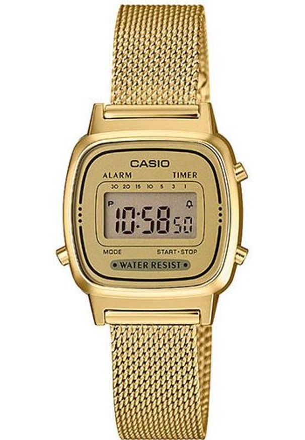 Zegarek Casio Damski Retro LA670WEMY-9EF Gold Tone. Styl: retro