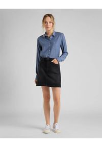 Lee - LEE A LINE ZIP SKIRT DAMSKA SPÓDNICA JEANSOWA L38FCPTY. Materiał: jeans