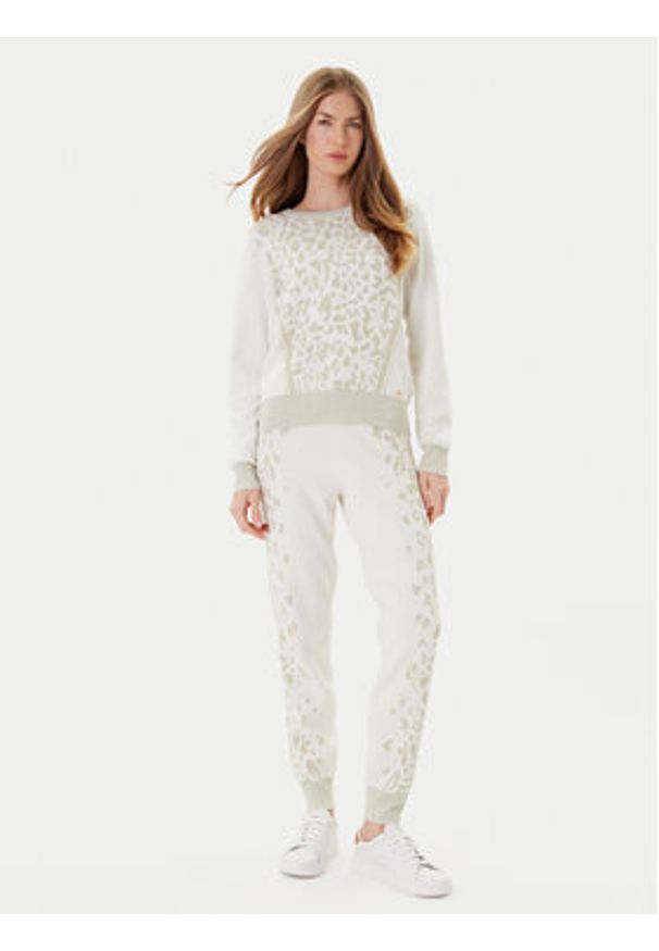 Liu Jo Spodnie dresowe TF5174 MS49I Écru Regular Fit. Materiał: wiskoza