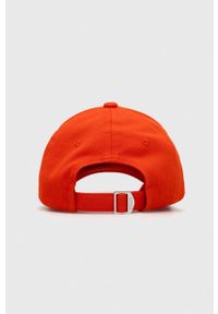 BOSS czapka z daszkiem bawełniana kolor pomarańczowy z aplikacją. Kolor: pomarańczowy. Materiał: bawełna. Wzór: aplikacja #4