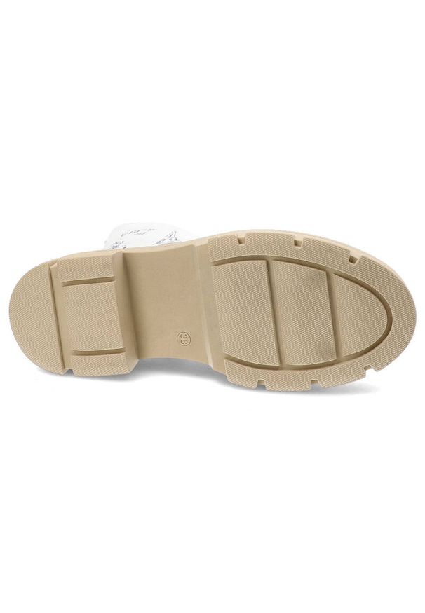 Białe Botki Armodo Wygodne Obuwie Damskie. Kolor: biały. Materiał: skóra. Obcas: na obcasie. Styl: elegancki. Wysokość obcasa: średni