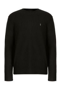AllSaints Sweter wełniany męski kolor czarny. Okazja: na co dzień. Kolor: czarny. Materiał: wełna. Długość rękawa: długi rękaw. Długość: długie. Styl: casual #4