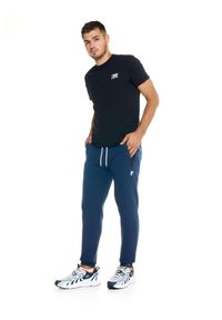 LEONE 1947 APPAREL - Męskie spodnie dresowe Leone Soft Basic. Kolor: niebieski. Materiał: dresówka. Sport: fitness
