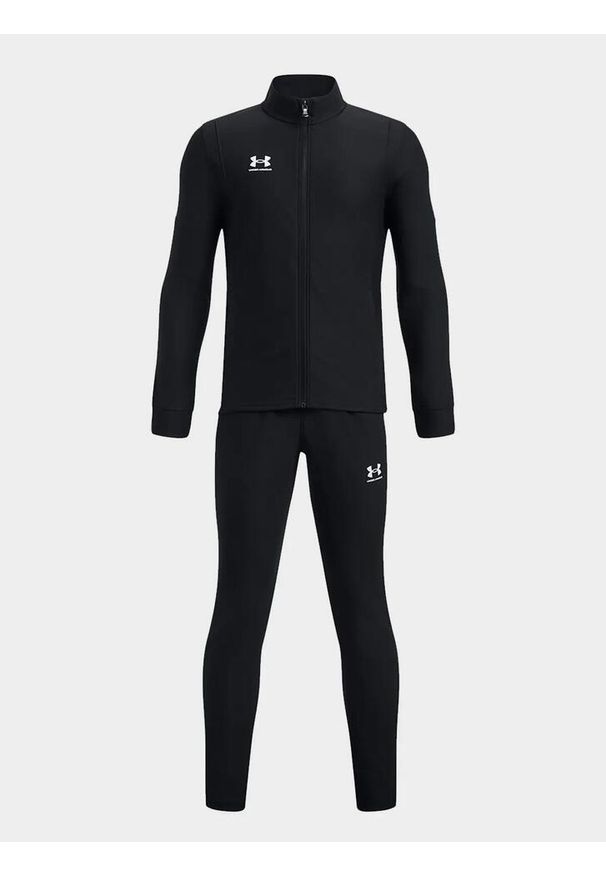 Under Armour - Dres sportowy dziecięcy UNDER ARMOUR 1379708 bluza + spodnie. Kolor: biały, wielokolorowy, czarny. Materiał: dresówka. Styl: sportowy