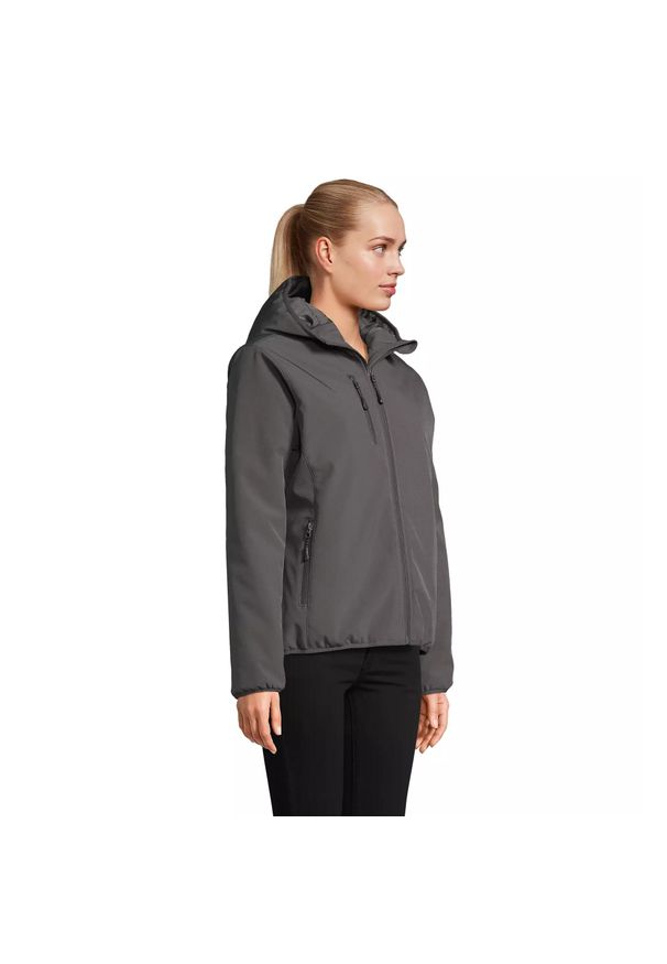 SOL'S - Damska kurtka softshell Sol's Falcon Padded. Kolor: wielokolorowy, szary, czarny, brązowy. Materiał: softshell. Sezon: zima