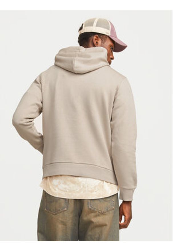 Jack & Jones Bluza Corp Logo 12152840 Beżowy Standard Fit. Kolor: beżowy. Materiał: bawełna