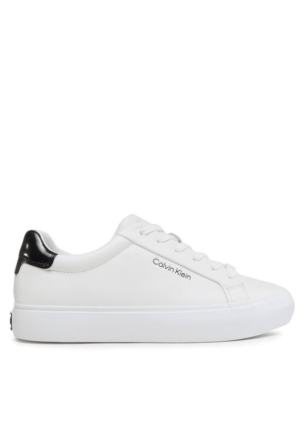 Calvin Klein Sneakersy Vulc Lace Up HW0HW01681 Biały. Kolor: biały. Materiał: skóra