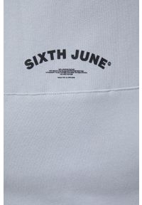 Sixth June bluza bawełniana męska z kapturem z nadrukiem. Typ kołnierza: kaptur. Kolor: niebieski. Materiał: bawełna. Długość rękawa: raglanowy rękaw. Wzór: nadruk #5