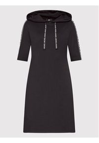 DKNY Sukienka codzienna DD2AN706 Czarny Regular Fit. Okazja: na co dzień. Kolor: czarny. Materiał: bawełna. Typ sukienki: proste. Styl: casual #5