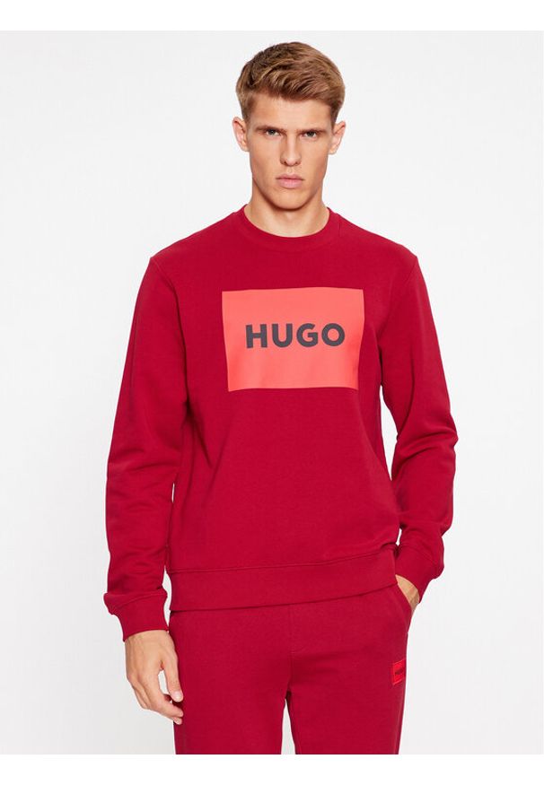 Hugo Bluza Duragol222 50467944 Czerwony Regular Fit. Kolor: czerwony. Materiał: bawełna