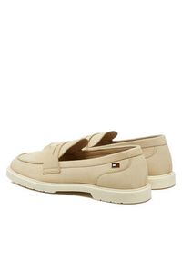 TOMMY HILFIGER - Tommy Hilfiger Loafersy FW0FW08679 Écru. Materiał: skóra, nubuk