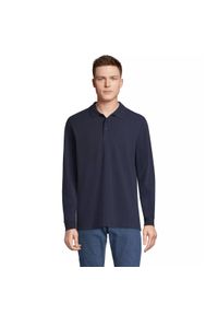 SOL'S - Koszulka polo z długim rękawem Sol's Prime. Okazja: na co dzień. Typ kołnierza: polo. Kolor: niebieski. Długość rękawa: długi rękaw. Długość: długie. Styl: casual, elegancki #1