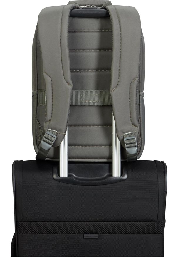 Plecak Samsonite Guardit Classy 14.1'' ciemnozielony. Kolor: zielony. Materiał: tkanina, materiał. Styl: biznesowy