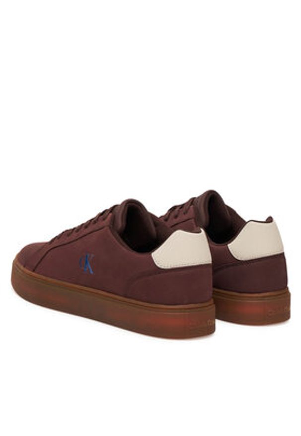Calvin Klein Sneakersy Classic Cupsole Laceup YM0YM01432 Fioletowy. Kolor: fioletowy. Materiał: nubuk, skóra