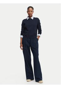 Tommy Jeans Sweter Essential DW0DW20159 Granatowy Regular Fit. Kolor: niebieski. Materiał: bawełna #4