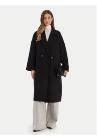 ViCOLO Płaszcz wełniany TF0003 Czarny Regular Fit. Kolor: czarny. Materiał: syntetyk #2