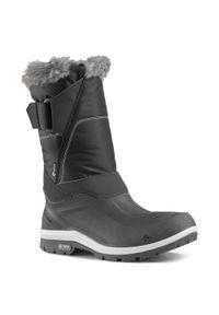 quechua - Buty turystyczne, śniegowce damskie, Quechua SH500 X-WARM, wodoodporne. Zapięcie: rzepy. Kolor: szary. Materiał: materiał. Sezon: zima