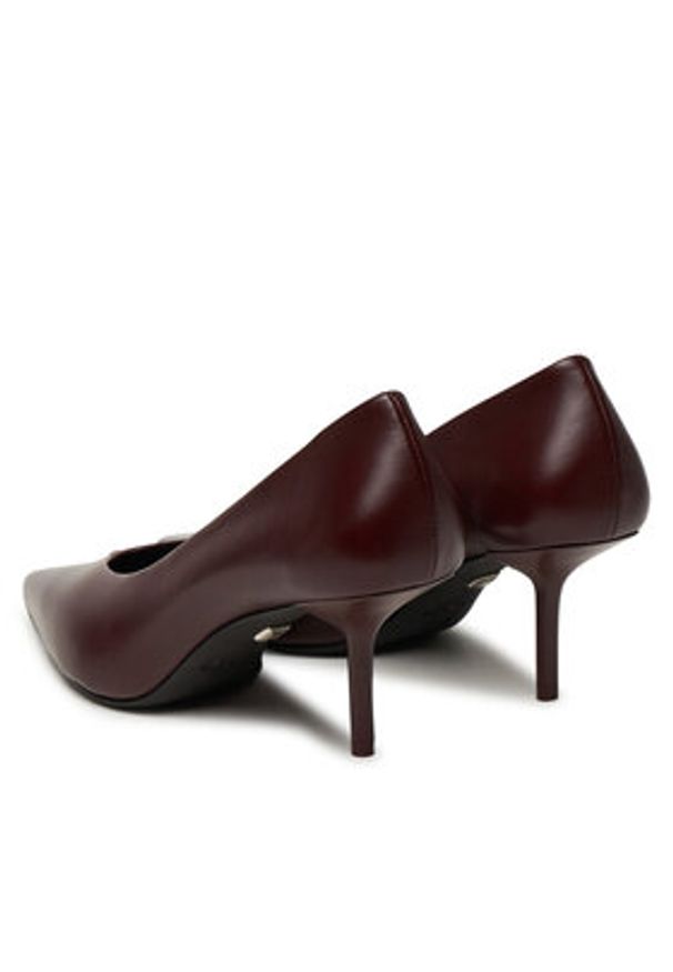Max Mara Szpilki 2524526171600 Bordowy. Kolor: czerwony. Materiał: skóra. Obcas: na szpilce